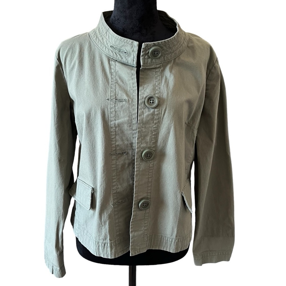 Levi Strauss Signature Women's Army Green Front Button Twill Khaki Jacket Size L